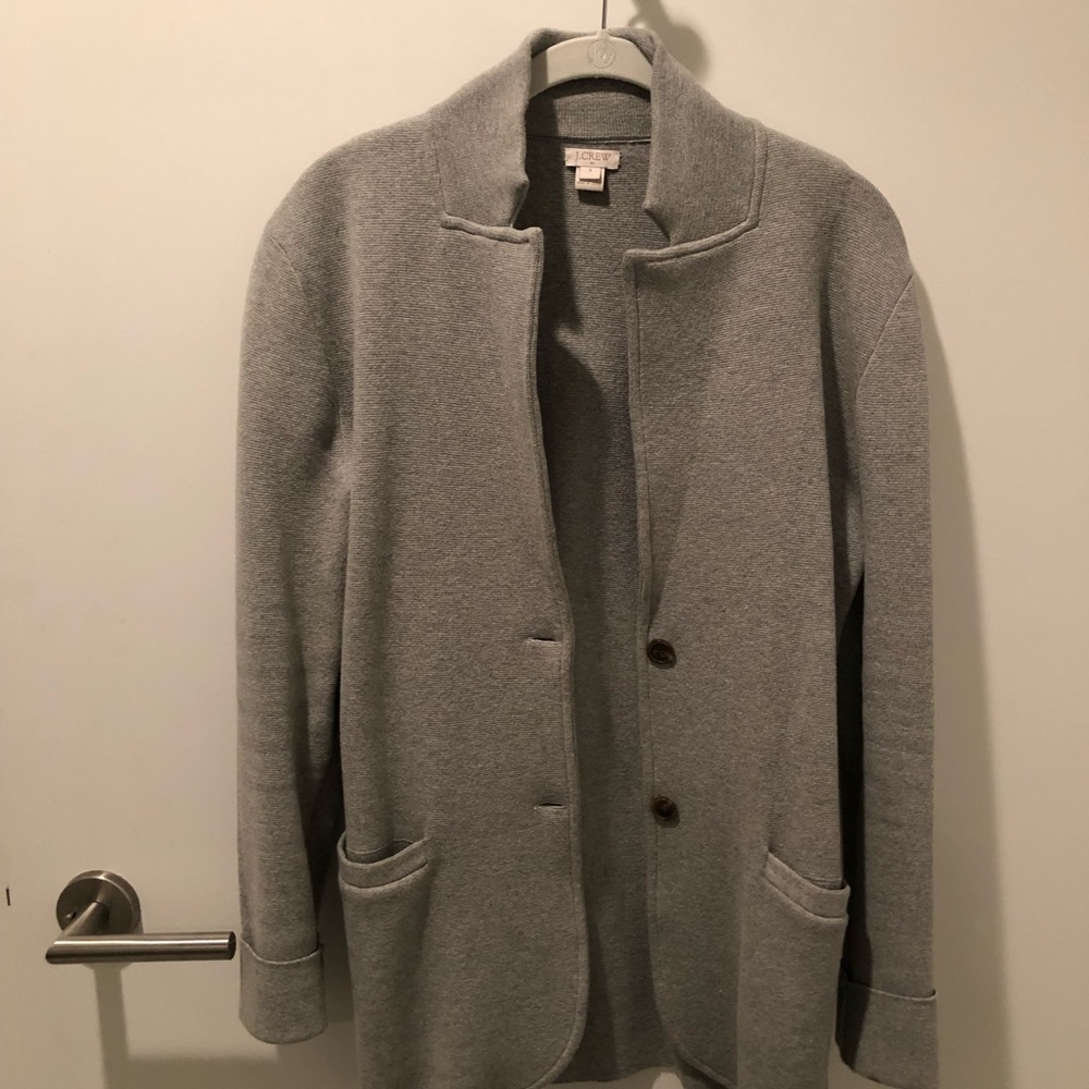Jcrew gray blazer style cardigan